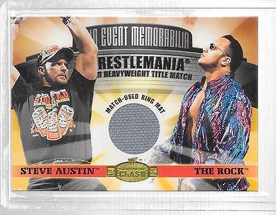 2001 Fleer WWF Wrestlemania - STEVE AUSTIN & DWAYNE THE ROCK JOHNSON - Ring Mat