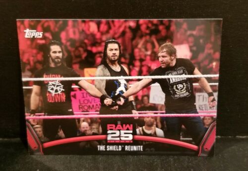 RAW-48 SHIELD REUNITE 2018 Topps WWE RAW 25 YEARS Card Roman Reigns Seth Rollins