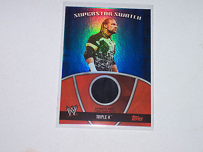 2010 WWE Topps Superstar Swatches Event Worn Relic Triple H HHH Redeemed