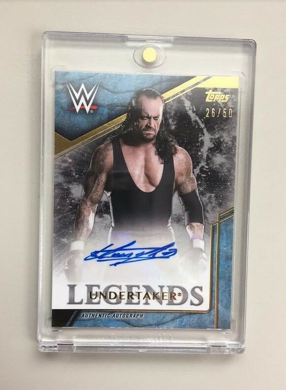The Undertaker Auto # /50 - 2017 WWE Topps Legends Signed Wrestling Card!