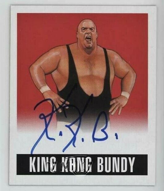 King Kong Bundy 2014 Leaf Originals Wrestling Autograph 1/5 Red Signed WWE RIP