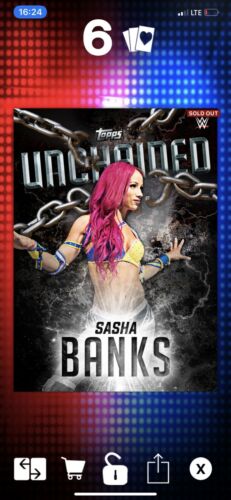 Topps WWE Slam Unchained Black Sasha Banks