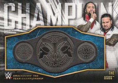 2018 TOPPS WWE THE USOS TEAM CHAMPIONSHIP COMMEMORATIVE MEDALLION   #197/299