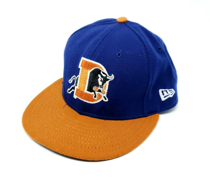 Durham Bulls Baseball Cap Hat Blue and Orange Minor League 59 Fifty New Era 7.25
