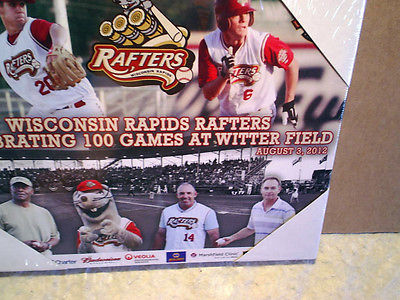 2012 WISCONSIN RAPIDS RAFTERS MATTED PICTURE Sealed,paul molitor,elmore moe hill