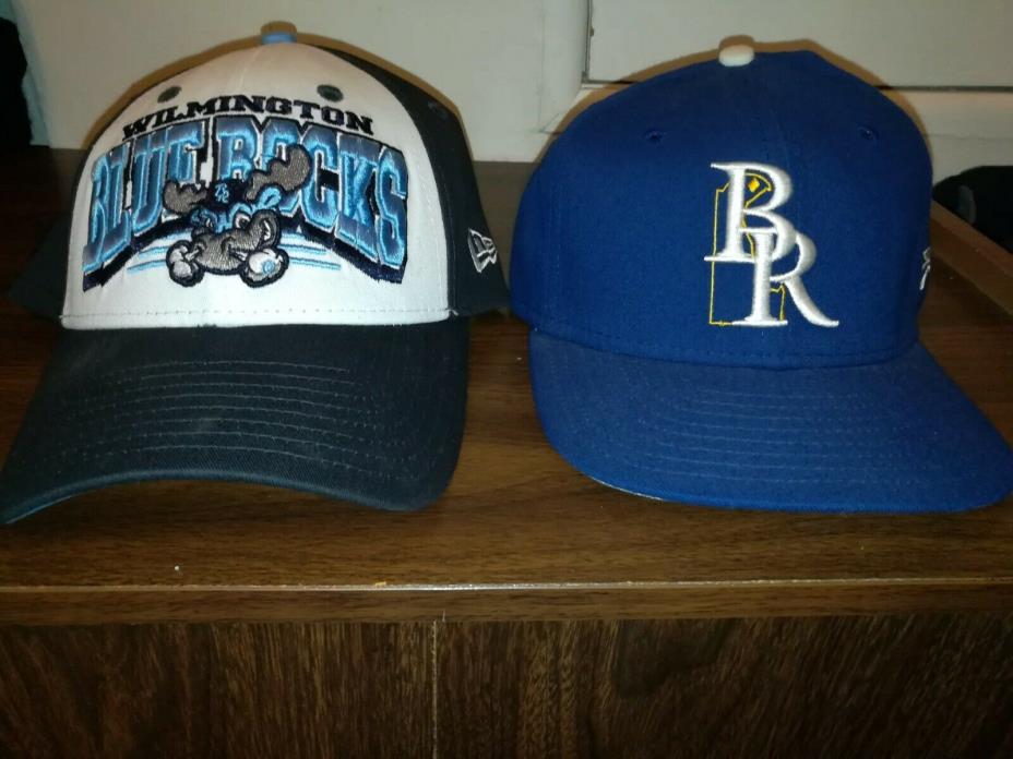 Lot of 2 New Era 9Forty Wilmington Blue Rocks Snapback Hats Caps