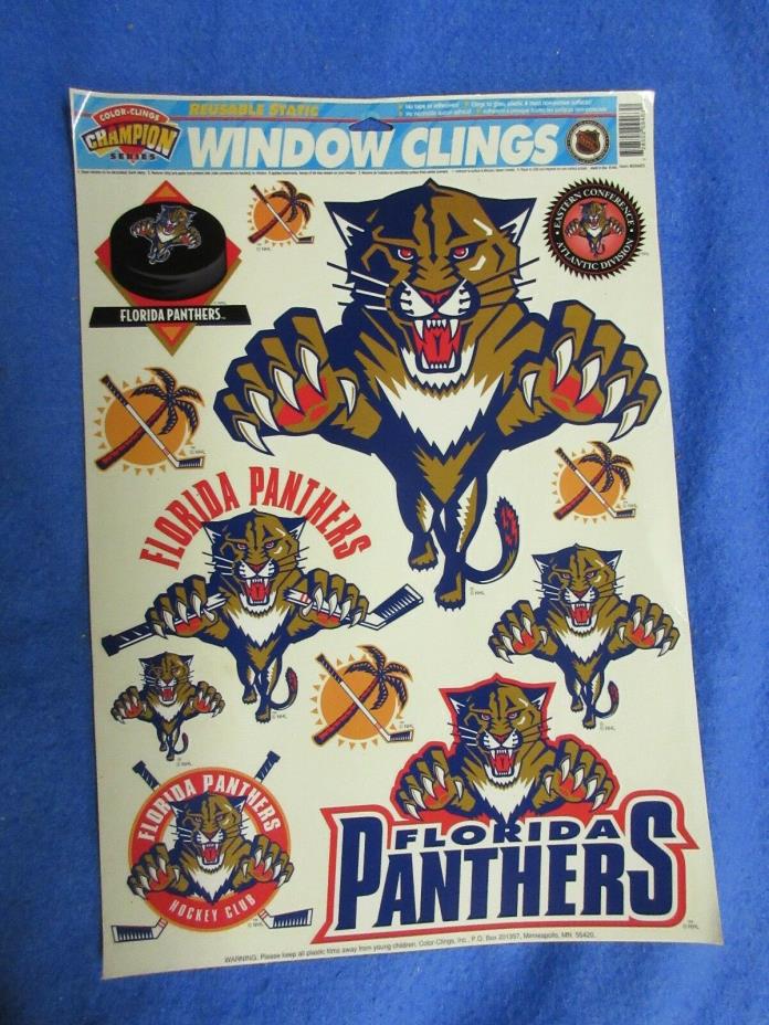 Florida Panthers Window Stickers by Champion, Color Clings, Static Stickers