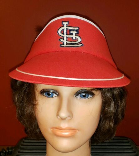 VINTAGE ST LOUIS CARDINALS 1970s SUN VISOR GOLF HAT MLB CAP