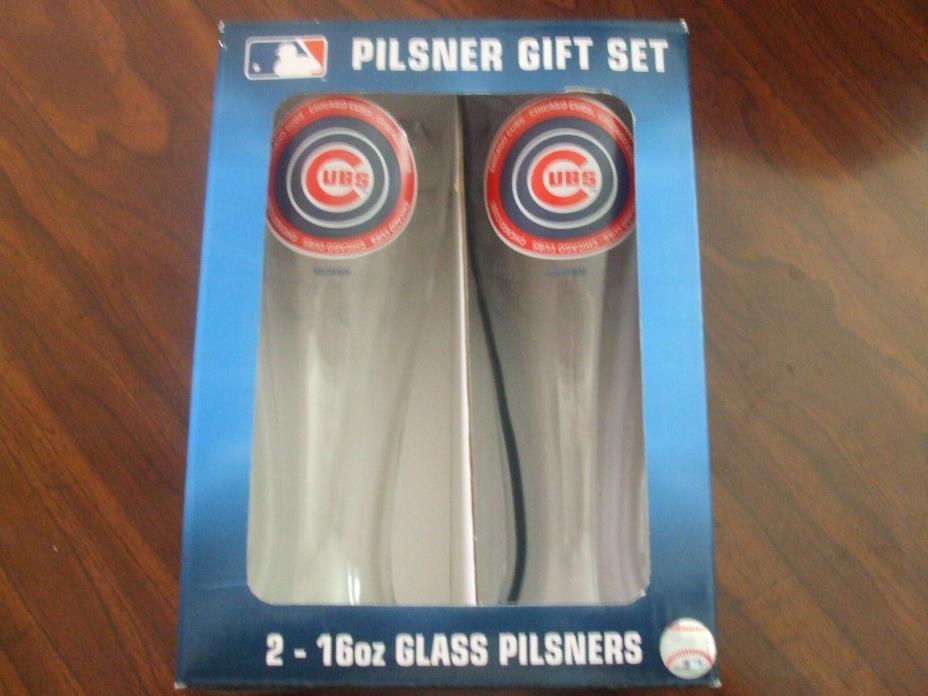 Chicago Cubs Boelter Brands Pilsner Gift Set-2 Pack 16 oz. ea.-Must Have-NIB