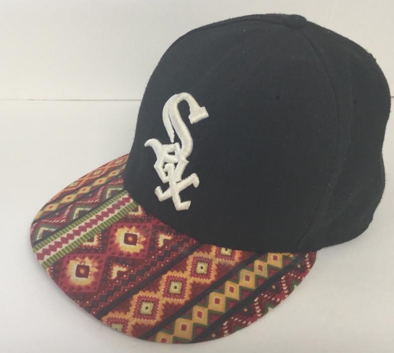 New Era Cap Hat Chicago White Sox  On Field Fitted Game Black Size 7 3/8