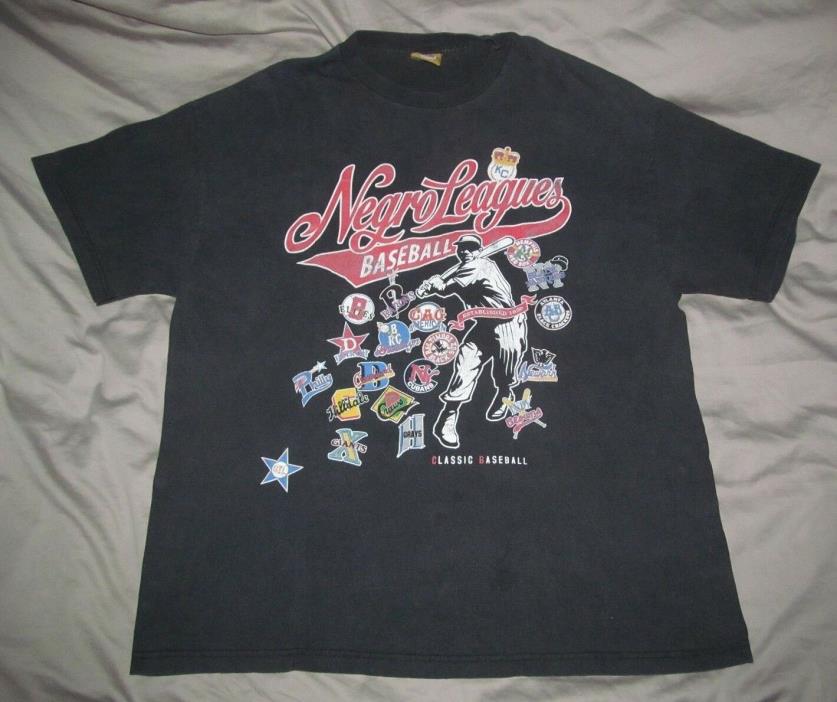 Vintage 90s Negro Leagues Baseball assorted Team Logos T shirt Big Boy Gear 2XL