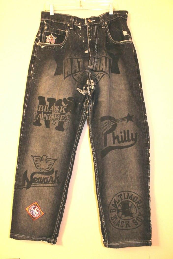 Negro Leagues Baseball Museum Jeans Denim Pants Patches Size 34
