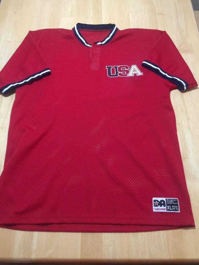 USA Baseball SUPER VINTAGE Size XL Team United States Mesh Pullover Jersey!