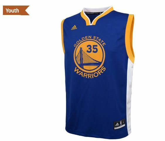 KEVIN DURANT GOLDEN STATE WARRIORS JERSEY SIZE YOUTH LARGE