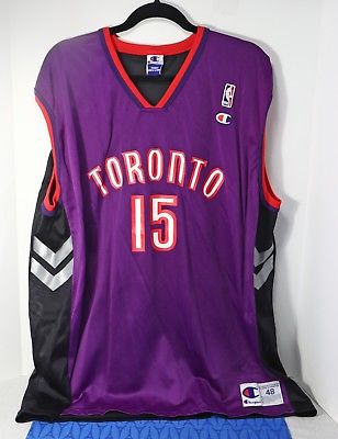 Vintage VINCE CARTER Toronto Raptors No. 15 JERSEY Champion , 48, EXC+ COND!
