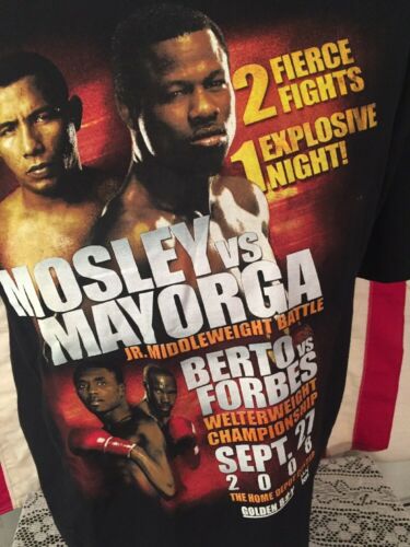 Mosley vs Mayorga And Berto vs Forbes 2008 Boxing Fight T-Shirt XL