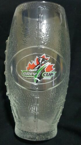 2003 91st Grey Cup Football Shaped Beer glass Regina Saskatchewan Roughriders