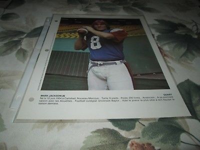 MARK JACKSON  POSTER COLOR 8 BY 11 MONTREAL ALOUETTES NOVEMBER 1977