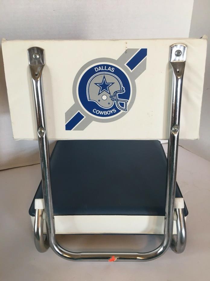 Dallas Cowboys Vintage Stadium Bleacher Seat Padded Chair Foldable Portable