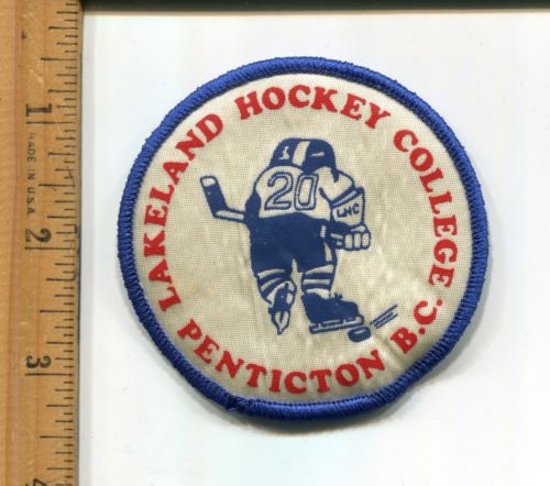 VTG. COLLECTIBLE LAKELAND HOCKEY COLLEGE  JACKET/JERSEY PATCH  PENTICTON B.C.