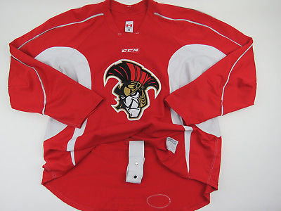 Practice Worn Reebok Binghamton Senators AHL Pro Stock Hockey Jersey 58 Red