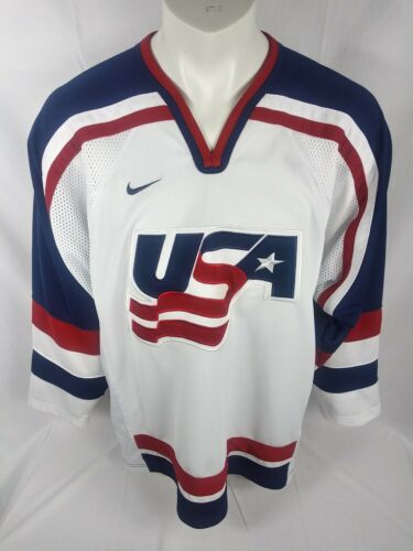 WHITE 2006 Men’s Nike Team USA Hockey Jersey Size XXL Olympics - VINTAGE