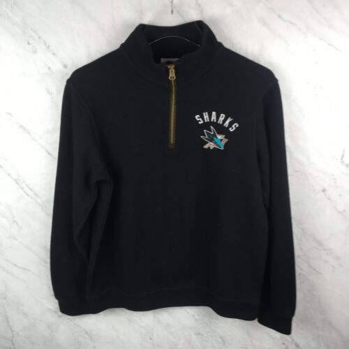 NHL San Jose Sharks Sweater S Mens Black Pullover Logo Long Sleeve