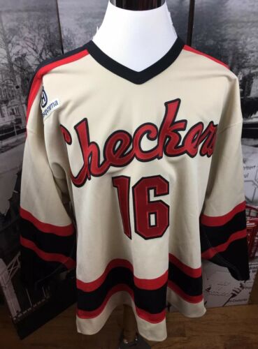 Reebok Autographed Charlotte Checkers Hockey Jersey #16 Sean Dolan Size 56 AHL
