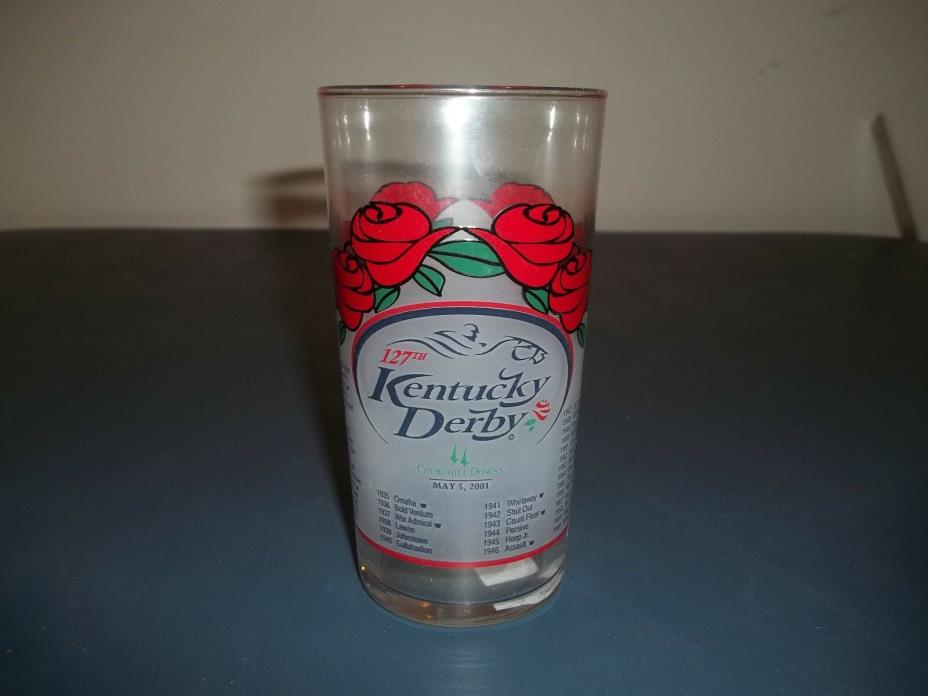 Vintage 2001 Official Kentucky Derby Souvenir Glass - Mint Julep Glass