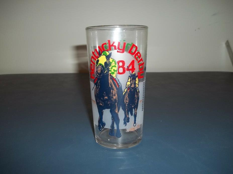 Vintage 1984 Official Kentucky Derby Souvenir Glass - Mint Julep Glass