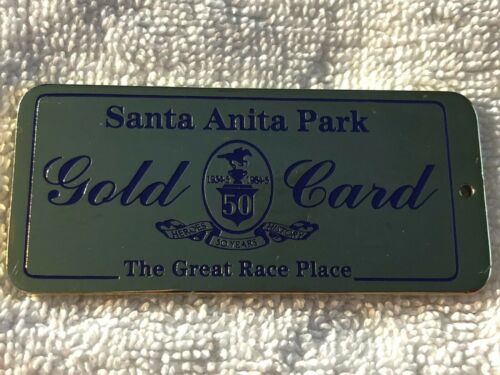 SANTA ANITA PARK GOLD CARD TAG