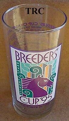 OFFICIAL 1995 BREEDERS CUP HORSE RACING GLASS - BELMONT PARK!