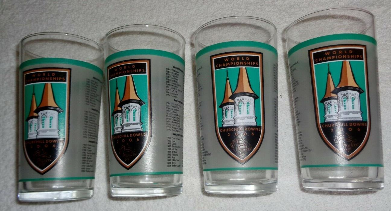 Lot Of 4 Official Breeders' Cup 2006 Collector Glasses- IN BRAND NEW CONDITION