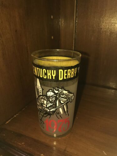 1975 Frosted Kentucky  Derby Mint Julep Glass Churchill Downs