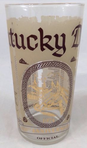 Vintage 1974 Kentucky Derby  Churchill Downs Souvenir Julep Glass Tumbler 100th