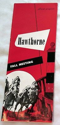 1953 Hawthorne Fall Meeting Stickney, Illinois Horse Racing Official Program