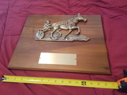 Vintage Brass Horse Harness Racing Jockey Carriage 6