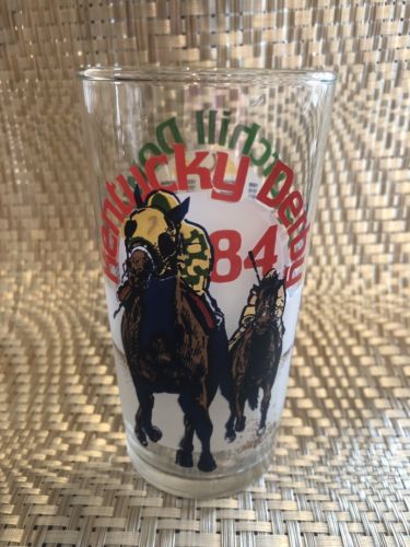Vintage_1984 Kentucky Derby Churchill Downs_Frosted Mint Julep Glass By Libbey