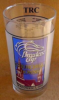 1988 BREEDERS CUP HORSE RACING GLASS - CHURCHILL DOWNS!