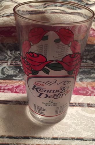 KENTUCKY DERBY CHURCHILL DOWNS Glass 127th year running May 3 2001
