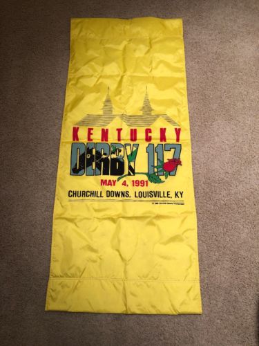 Kentucky Derby 117 Banner May 4.1991 Strike The Gold Jerry Bailey