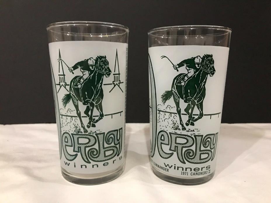 1968 and 1972 Kentucky Derby Bar Glasses