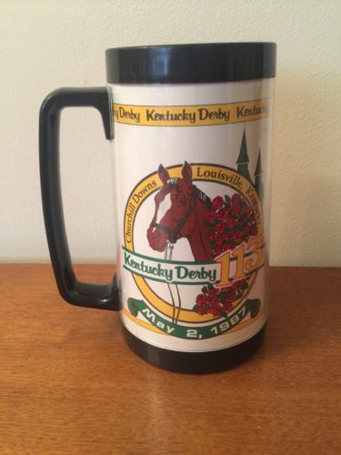Kentucky Derby 113~ May 2 1987~Large Plastic Mug~ Rare 1987