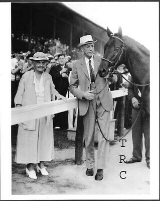 WAR ADMIRAL, GEORGE CONWAY, MRS RIDDLE 8X10 WINNERS CIRCLE HORSE RACING PHOTO!