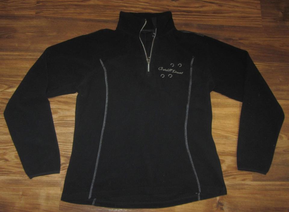 Churchill Downs Men's Long-Sleeve 1/4-Zip Fleece Pullover Shirt, Size M, EUC