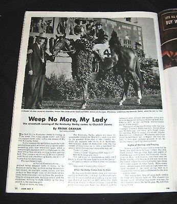 HORSE RACING 1944 WHIRLAWAY EDDIE ARCARO KENTUCKY DERBY FEATURE * BEN JONES