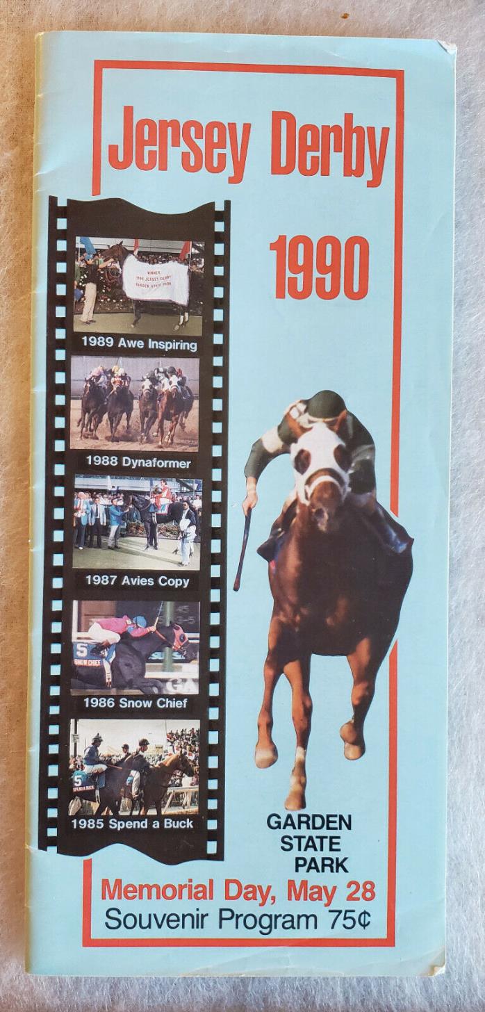 1990 Jersey Derby Program - Garden State Park - Horse Racing NJ