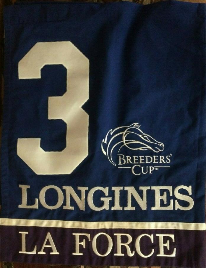 Saddle cloth ; race worn by La Force- Breeders' Cup Distaff