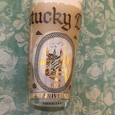 Vintage 1974 Kentucky Derby Anniversary Glass  Excellent Condition