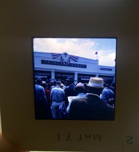 Vintage Chruchill Downs Color Transparency Slide Kentucky Derby May 1971 Photo
